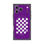 プレミアムスクエアケース with MagSafe［ Racing checkered flag Purple - レーシングチェッカーフラッグ パープル ］