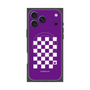 プレミアムスクエアケース with MagSafe［ Racing checkered flag Purple - レーシングチェッカーフラッグ パープル ］