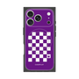 プレミアムスクエアケース with MagSafe［ Racing checkered flag Purple - レーシングチェッカーフラッグ パープル ］