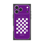 プレミアムスクエアケース with MagSafe［ Racing checkered flag Purple - レーシングチェッカーフラッグ パープル ］