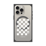 プレミアムスクエアケース with MagSafe［ Racing checkered flag White - レーシングチェッカーフラッグ ホワイト ］