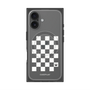 プレミアムスクエアケース with MagSafe［ Racing checkered flag White - レーシングチェッカーフラッグ ホワイト ］