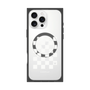 プレミアムスクエアケース with MagSafe［ Racing checkered flag White - レーシングチェッカーフラッグ ホワイト ］