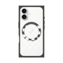 プレミアムスクエアケース with MagSafe［ Racing checkered flag White - レーシングチェッカーフラッグ ホワイト ］
