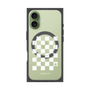 プレミアムスクエアケース with MagSafe［ Racing checkered flag White - レーシングチェッカーフラッグ ホワイト ］