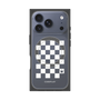 プレミアムスクエアケース with MagSafe［ Racing checkered flag White - レーシングチェッカーフラッグ ホワイト ］