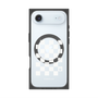 プレミアムスクエアケース with MagSafe［ Racing checkered flag White - レーシングチェッカーフラッグ ホワイト ］
