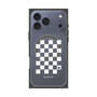 プレミアムスクエアケース with MagSafe［ Racing checkered flag White - レーシングチェッカーフラッグ ホワイト ］