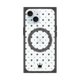 プレミアムスクエアケース with MagSafe［ CASEPLAY Crown dots Black - ケースプレイ・クラウン・ドッツ ブラック ］