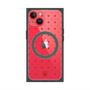 プレミアムスクエアケース with MagSafe［ CASEPLAY Crown dots Red - ケースプレイ・クラウン・ドッツ レッド ］