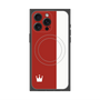 プレミアムスクエアケース with MagSafe［ CASEPLAY Bi-Colors Red & White - ケースプレイ・バイカラー レッド＆ホワイト ］