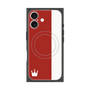 プレミアムスクエアケース with MagSafe［ CASEPLAY Bi-Colors Red & White - ケースプレイ・バイカラー レッド＆ホワイト ］