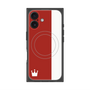 プレミアムスクエアケース with MagSafe［ CASEPLAY Bi-Colors Red & White - ケースプレイ・バイカラー レッド＆ホワイト ］