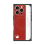 プレミアムスクエアケース with MagSafe［ CASEPLAY Bi-Colors Red & White - ケースプレイ・バイカラー レッド＆ホワイト ］