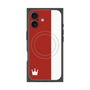 プレミアムスクエアケース with MagSafe［ CASEPLAY Bi-Colors Red & White - ケースプレイ・バイカラー レッド＆ホワイト ］