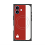 プレミアムスクエアケース with MagSafe［ CASEPLAY Bi-Colors Red & White - ケースプレイ・バイカラー レッド＆ホワイト ］