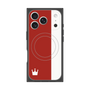 プレミアムスクエアケース with MagSafe［ CASEPLAY Bi-Colors Red & White - ケースプレイ・バイカラー レッド＆ホワイト ］