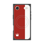 プレミアムスクエアケース with MagSafe［ CASEPLAY Bi-Colors Red & White - ケースプレイ・バイカラー レッド＆ホワイト ］