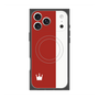 プレミアムスクエアケース with MagSafe［ CASEPLAY Bi-Colors Red & White - ケースプレイ・バイカラー レッド＆ホワイト ］