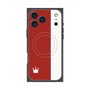 プレミアムスクエアケース with MagSafe［ CASEPLAY Bi-Colors Red & White - ケースプレイ・バイカラー レッド＆ホワイト ］