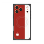 プレミアムスクエアケース with MagSafe［ CASEPLAY Bi-Colors Red & White - ケースプレイ・バイカラー レッド＆ホワイト ］