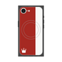 プレミアムスクエアケース with MagSafe［ CASEPLAY Bi-Colors Red & White - ケースプレイ・バイカラー レッド＆ホワイト ］