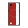 プレミアムスクエアケース with MagSafe［ CASEPLAY Bi-Colors Red & White - ケースプレイ・バイカラー レッド＆ホワイト ］