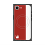 プレミアムスクエアケース with MagSafe［ CASEPLAY Bi-Colors Red & White - ケースプレイ・バイカラー レッド＆ホワイト ］