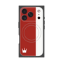 プレミアムスクエアケース with MagSafe［ CASEPLAY Bi-Colors Red & White - ケースプレイ・バイカラー レッド＆ホワイト ］