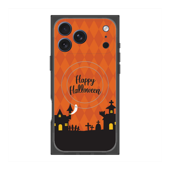 プレミアムスクエアケース with MagSafe［ Halloween World - Orange ］
