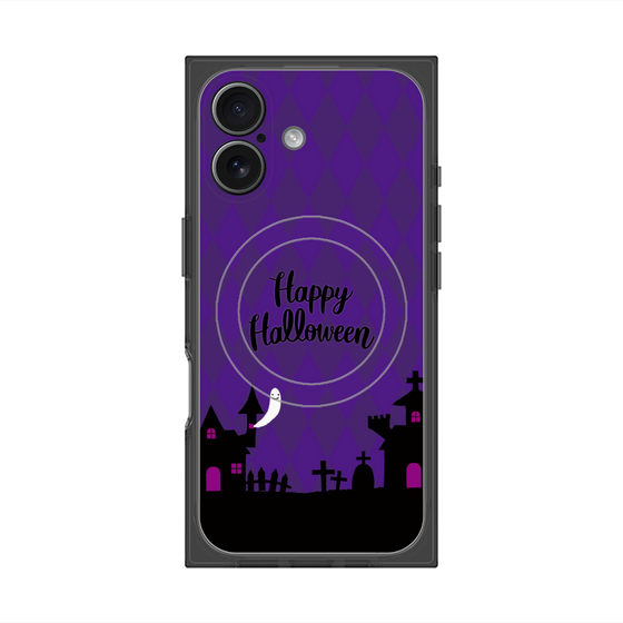 プレミアムスクエアケース with MagSafe［ Halloween World - Purple ］