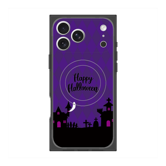 プレミアムスクエアケース with MagSafe［ Halloween World - Purple ］
