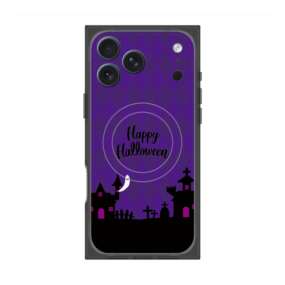 プレミアムスクエアケース with MagSafe［ Halloween World - Purple ］