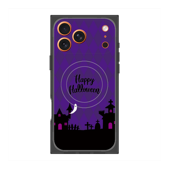 プレミアムスクエアケース with MagSafe［ Halloween World - Purple ］