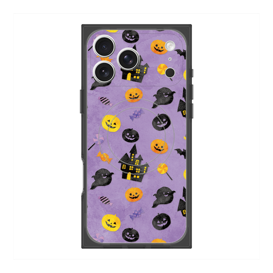 プレミアムスクエアケース with MagSafe［ Halloween Party - Purple ］