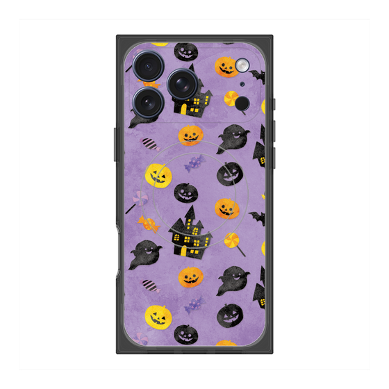 プレミアムスクエアケース with MagSafe［ Halloween Party - Purple ］