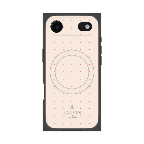 プレミアムスクエアケース with MagSafe［ LANVIN en Bleu Tiny dots Pink - ランバン ドット ピンク ］