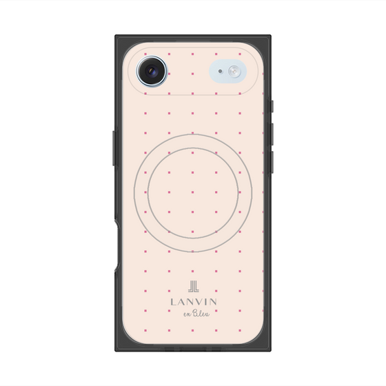 プレミアムスクエアケース with MagSafe［ LANVIN en Bleu Tiny dots Pink - ランバン ドット ピンク ］