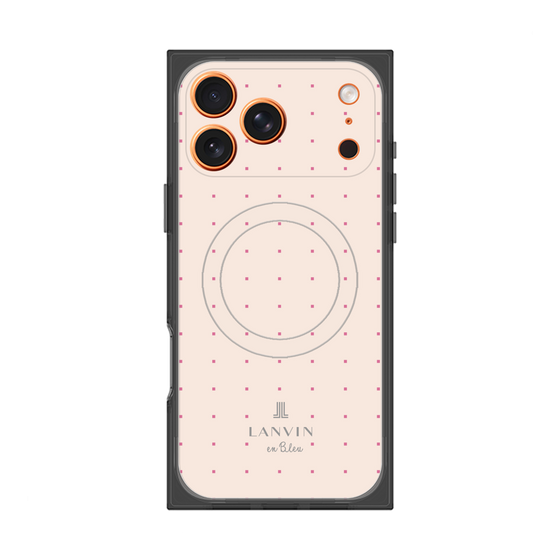 プレミアムスクエアケース with MagSafe［ LANVIN en Bleu Tiny dots Pink - ランバン ドット ピンク ］