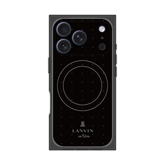 プレミアムスクエアケース with MagSafe［ LANVIN en Bleu Tiny dots Black - ランバン ドット ブラック ］