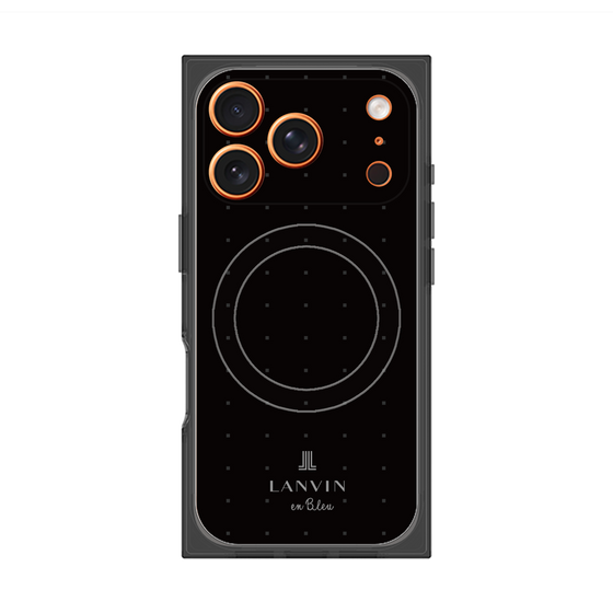 プレミアムスクエアケース with MagSafe［ LANVIN en Bleu Tiny dots Black - ランバン ドット ブラック ］