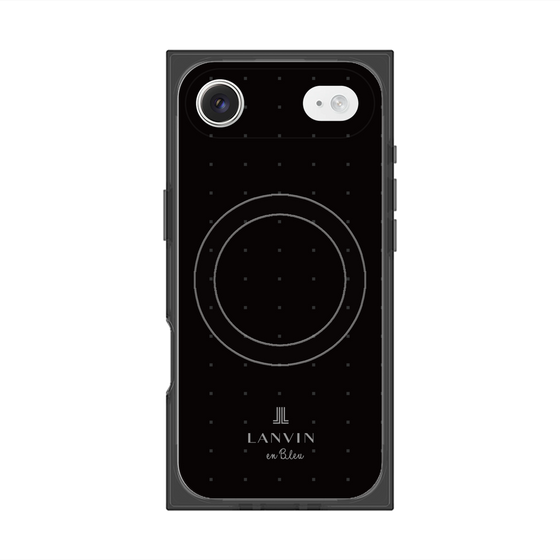 プレミアムスクエアケース with MagSafe［ LANVIN en Bleu Tiny dots Black - ランバン ドット ブラック ］