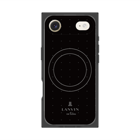 プレミアムスクエアケース with MagSafe［ LANVIN en Bleu Tiny dots Black - ランバン ドット ブラック ］