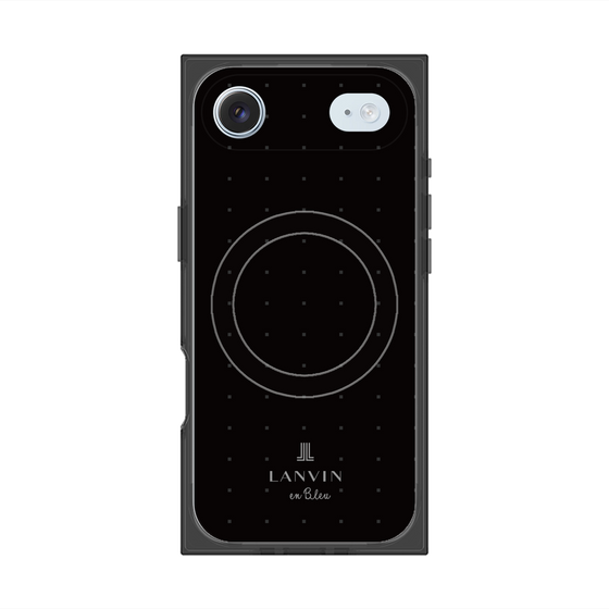 プレミアムスクエアケース with MagSafe［ LANVIN en Bleu Tiny dots Black - ランバン ドット ブラック ］