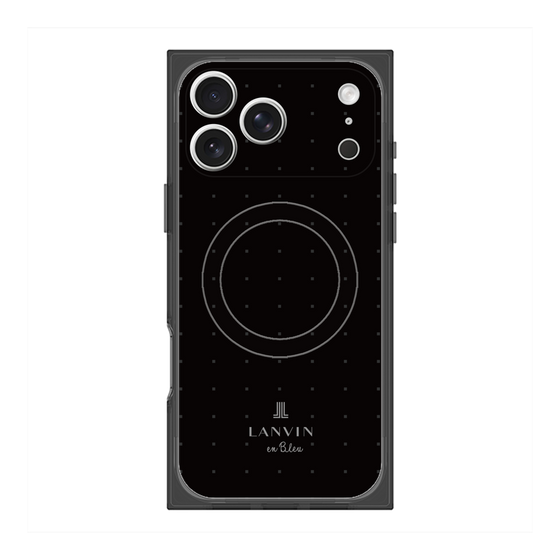 プレミアムスクエアケース with MagSafe［ LANVIN en Bleu Tiny dots Black - ランバン ドット ブラック ］