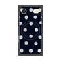 プレミアムスクエアケース with MagSafe［ 水彩ドット・レトロカラー - Navy ］