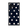 プレミアムスクエアケース with MagSafe［ 水彩ドット・レトロカラー - Navy ］