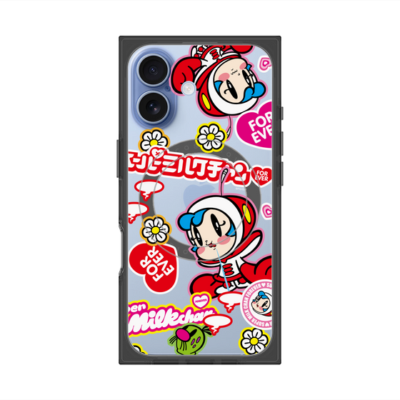 プレミアムスクエアケース with MagSafe［ スーパーミルクチャンFOREVER♥ - ロゴ＆キャラ ］