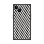 プレミアムスクエアケース with MagSafe［ Small Stripe - Gray × Black ］