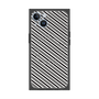 プレミアムスクエアケース with MagSafe［ Small Stripe - Gray × Black ］